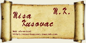 Miša Kusovac vizit kartica